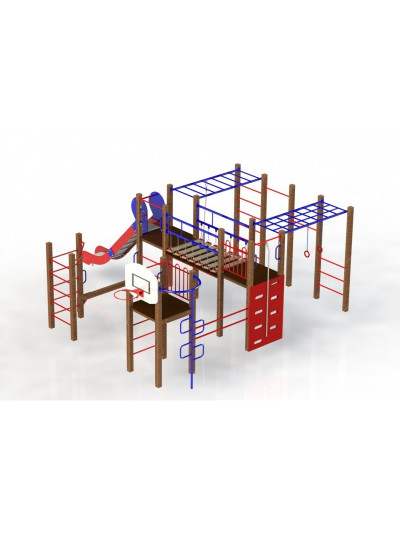 Спортивно-игровой комплекс с горкой Спартак